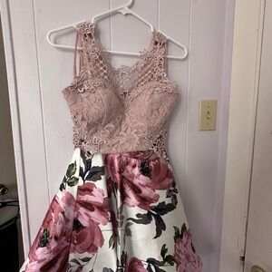 City Studio Mauve Lace Dress